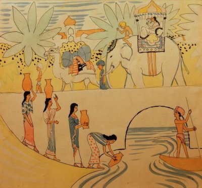 Der Traum des Jünglings – Märchenerzählerin von August Macke