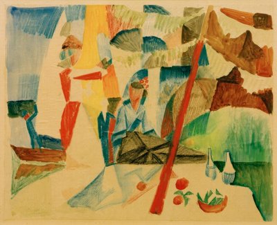 Picknick nach dem Segeln von August Macke