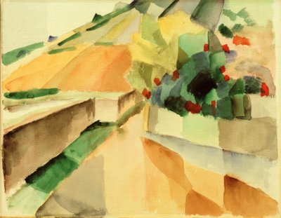 Weinberge am Murtensee von August Macke
