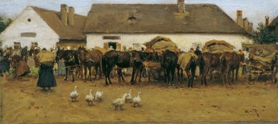 Markt in Szolnok von August von Pettenkofen