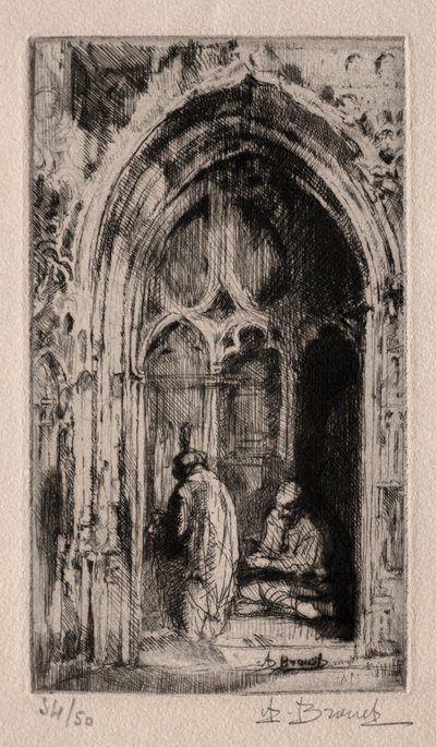 Gotisches Portal von Auguste Brouet