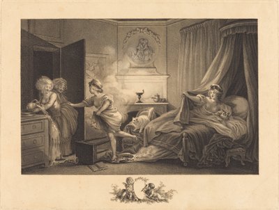 Mein Hemd brennt von Auguste Claude Simon Legrand after Jean Honoré Fragonard