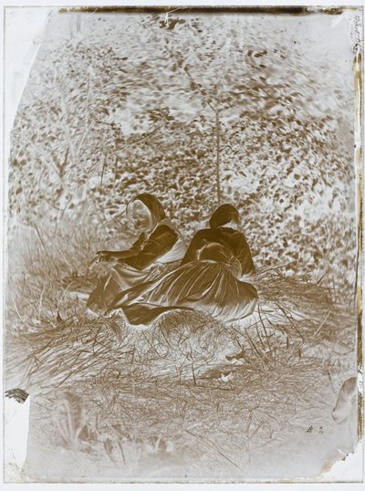 Zwei sitzende Bauernmädchen von Auguste Giraudon