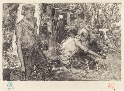 Maiglöckchensammlung (La cueillette du muguet) von Auguste Lepere