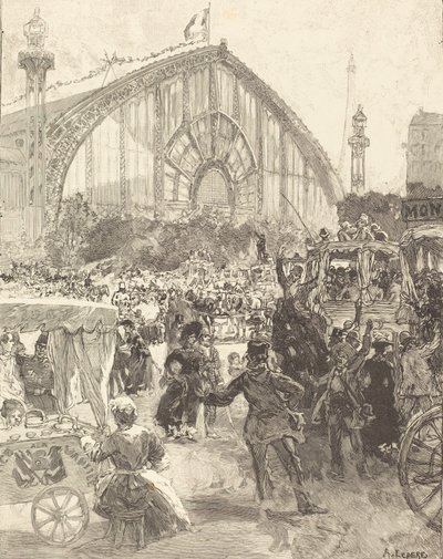 Le Palais des Machines, veröffentlicht 1889 von Auguste Lepere