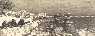 Pier in Bercy Embarcadere a Bercy, 1890 von Auguste Lepere