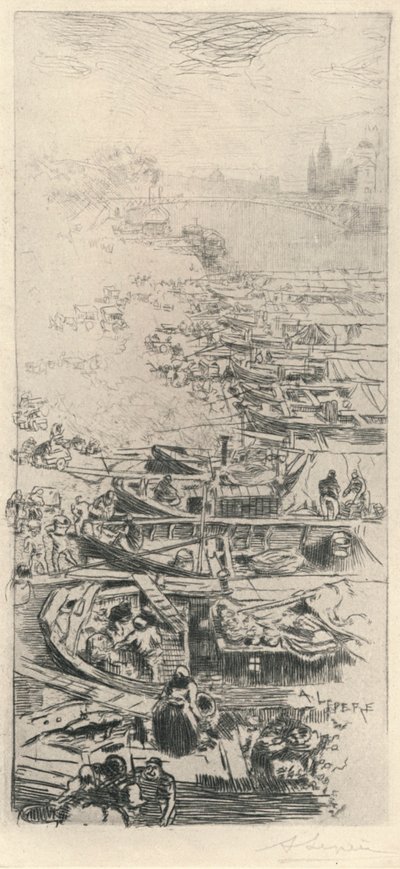 Der Apfelmarkt, 1915 von Auguste Louis Lepère