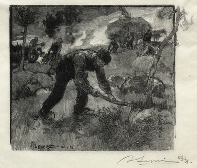 Heidekrautjäger von Auguste Louis Lepère