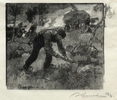 Arracheurs de bruyères, 1887 von Auguste Louis Lepère