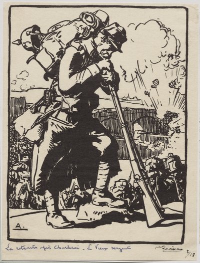 Der Rückzug nach Charleroi von Auguste Louis Lepère
