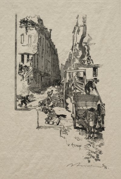 Die Rue Victor Cousin von Auguste Louis Lepère