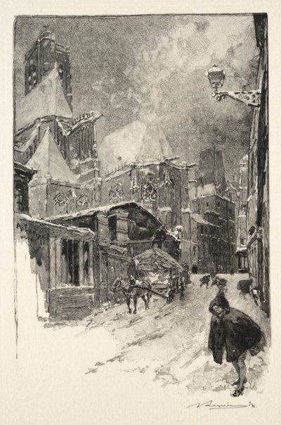 La Rue des Barres, 1886 von Auguste Louis Lepère