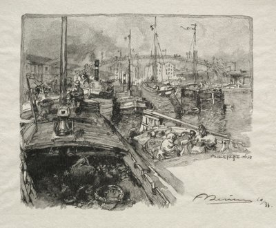 Le Bassin de la Villette von Auguste Louis Lepère