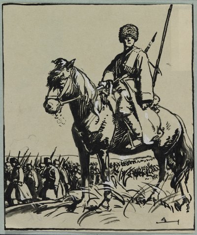 Offizier der Kosaken, 1914 von Auguste Louis Lepère