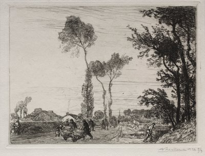 Rückkehr vom Markt von St. Jean-de-Mont von Auguste Louis Lepère