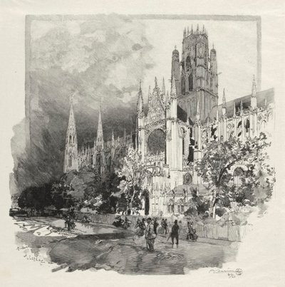 Rouen Illustré: Kirche Saint Ouen von Auguste Louis Lepère