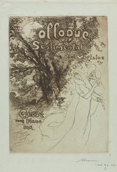 Sentimentaler Dialog von Paul Verlaine, 1897 von Auguste Louis Lepère
