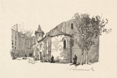 St. Julien le Vauvre, Außenansicht von Auguste Louis Lepère