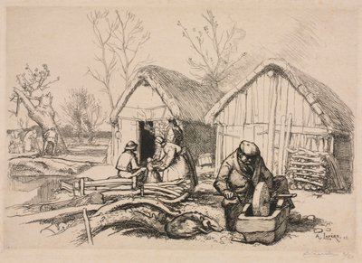 Das Haus der Holzfäller in der Vendée, 1915 von Auguste Louis Lepère