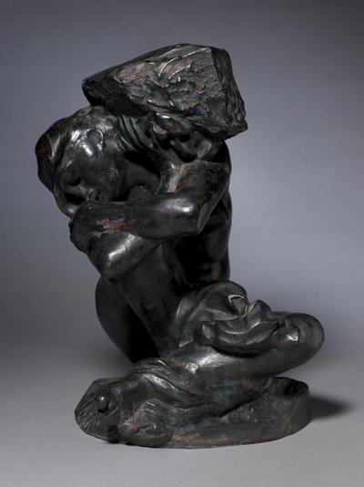 Gefallene Karyatide, die ihren Stein trägt von Auguste Rodin