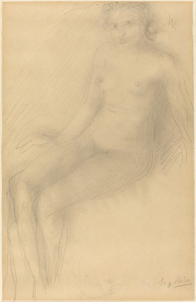 Sitzender weiblicher Akt von Auguste Rodin