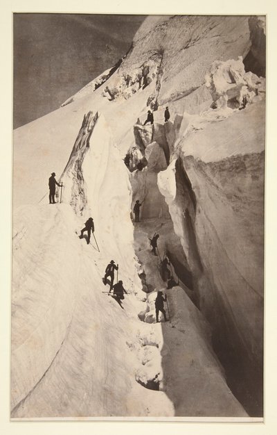 Mont Blanc, Die Gletscherspalte von Auguste Rosalie Bisson