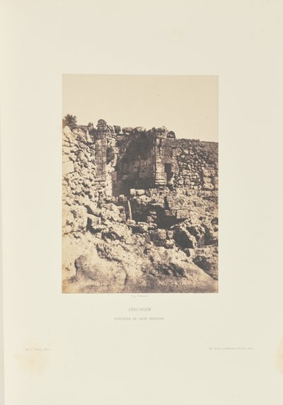 Jerusalem. Brunnen von Saint Philippe von Auguste Salzmann