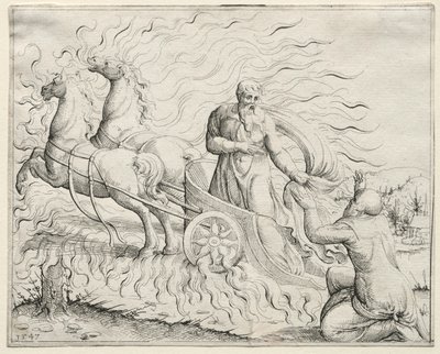 Elija fährt in den Himmel auf, 1547 von Augustin Hirschvogel