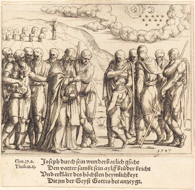 Joseph erzählt seine Träume von Augustin Hirschvogel
