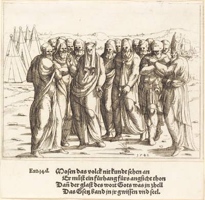 Moses spricht zu den Kindern Israels von Augustin Hirschvogel