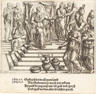 Besuch der Königin von Saba bei Salomo, 1548 von Augustin Hirschvogel