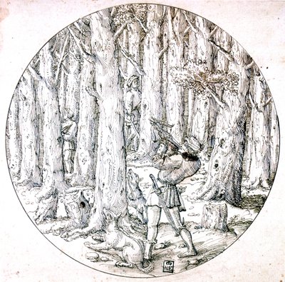 Die Jagd, um 1513-1553 von Augustin Hirschvogel