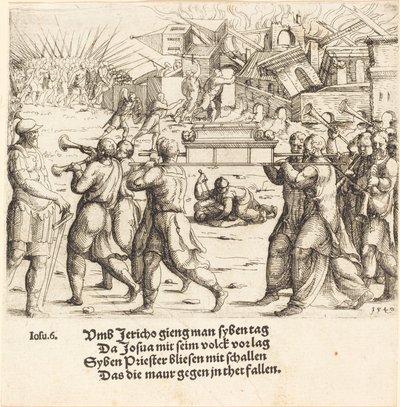 Der Fall von Jericho von Augustin Hirschvogel