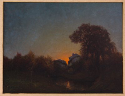 Landschaft bei Sonnenuntergang von Augusto Baracchi