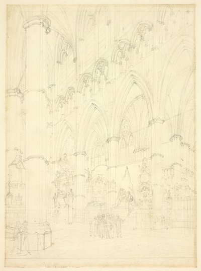 Nordschiff, Westminster Abbey von Augustus Charles Pugin