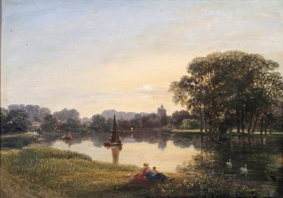 Der Fluss bei Chiswick, um 1800 von Augustus Wall Callcott