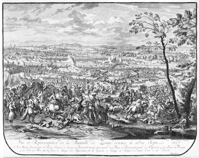Die Schlacht von Zenta, 1697 von Austrian School