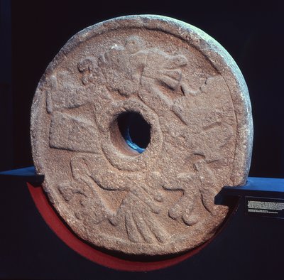 Stein, verwendet beim Pelota-Spiel von Aztec