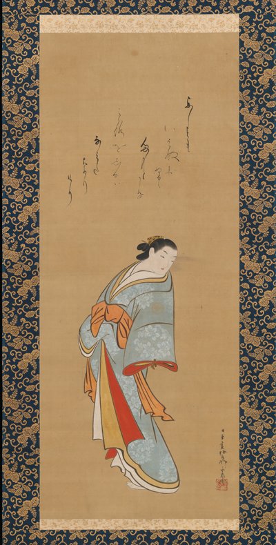 Stehende Kurtisane, wahrscheinlich 1720er Jahre von Baioken Eishun