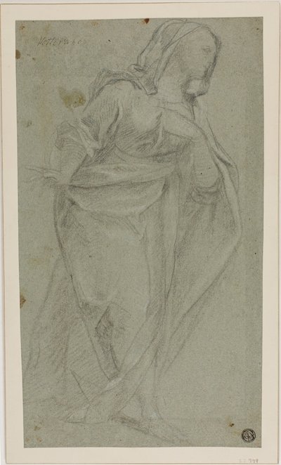 Stehende drapierte weibliche Figur von Baldassare Franceschini