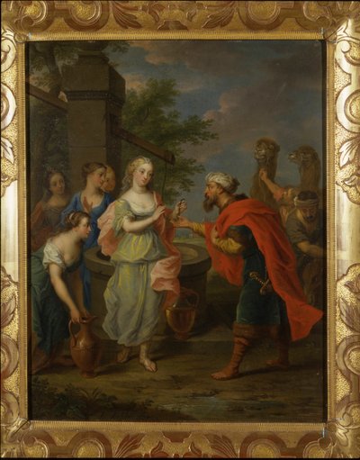 Eliezer und Rebecca am Brunnen von Balthasar Beschey