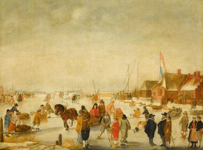 Genießen des Eises von Barend Avercamp