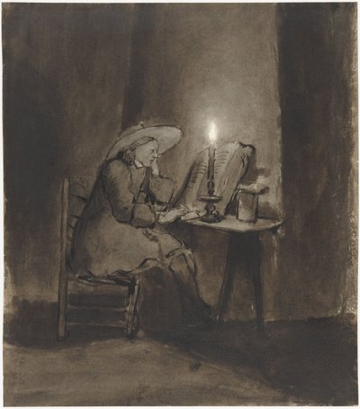 Lesender Junge bei Kerzenlicht von Barent Fabritius