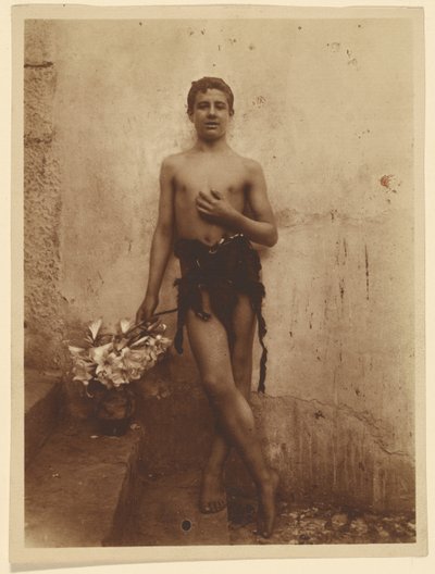 Jugend mit Lilien von Baron Wilhelm von Gloeden