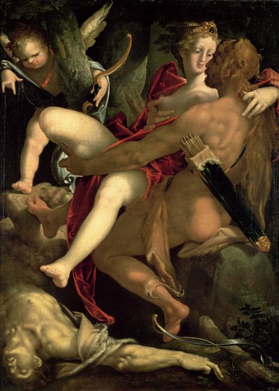 Herkules, Deianeira und der Zentaur Nessus, 1580 von Bartholomaeus Spranger
