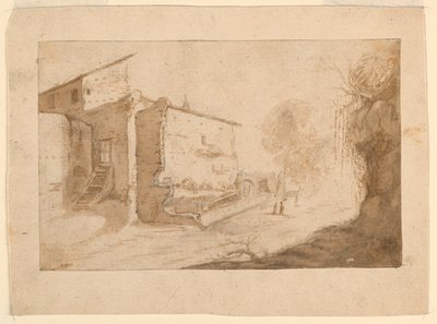 Italienisches Dorf von Bartholomeus Breenbergh