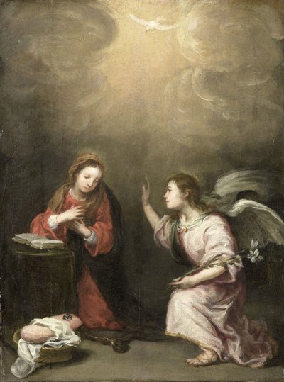 Die Verkündigung von Bartolomé Esteban Murillo (follower of)