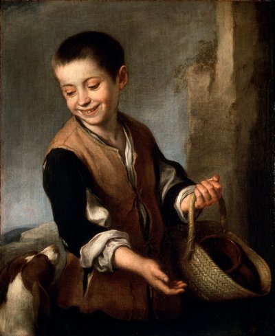 Junge mit einem Hund von Bartolomé Esteban Murillo