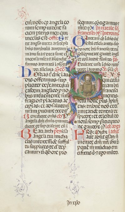 Missale: Fol. 318v: Heiliger Franziskus, 1469 von Bartolomeo Caporali