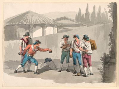 Das Boccia-Spiel von Bartolomeo Pinelli